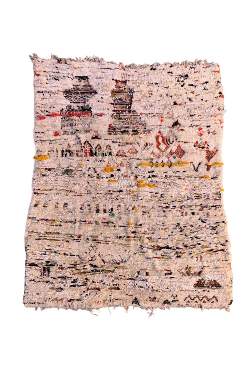 Abstract Moroccan Rug 6.5 x 5.2 ft / 199 x 160 cm - Surcoma