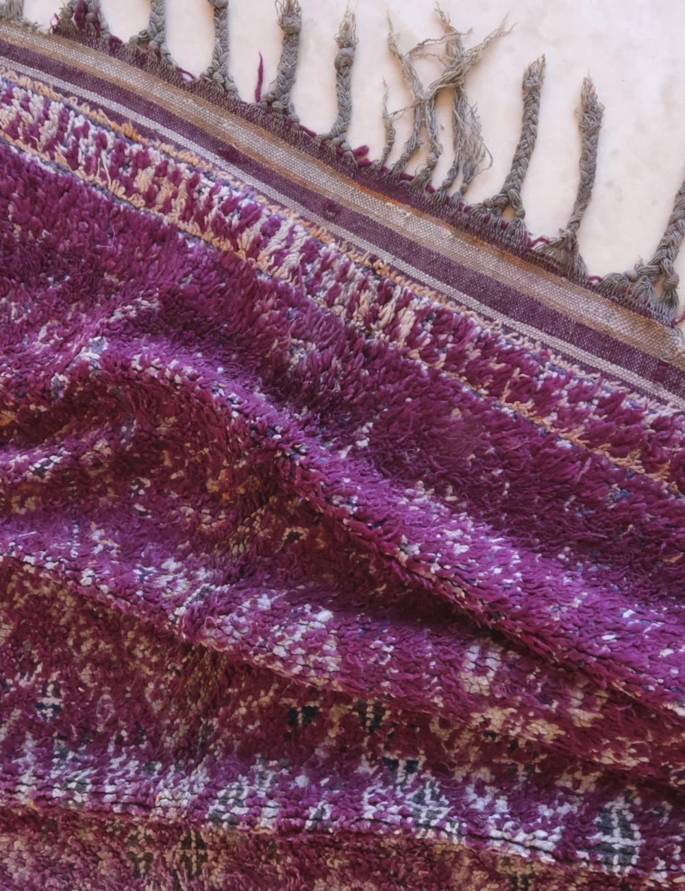 Deep Purple Moroccan Rug 7.5 x 5.7 ft / 230 x 174 cm