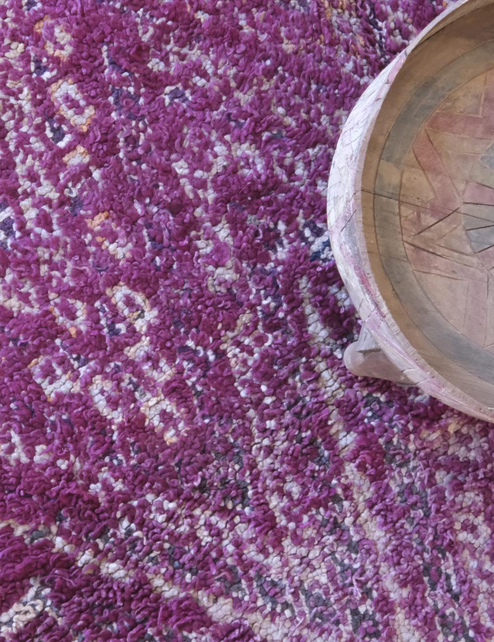 Deep Purple Moroccan Rug 7.5 x 5.7 ft / 230 x 174 cm