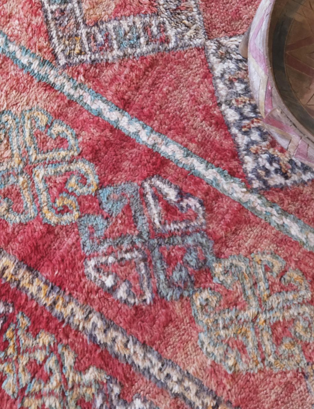 Handknotted Moroccan Red Rug 10 x 6.5 ft / 304 x 200 cm
