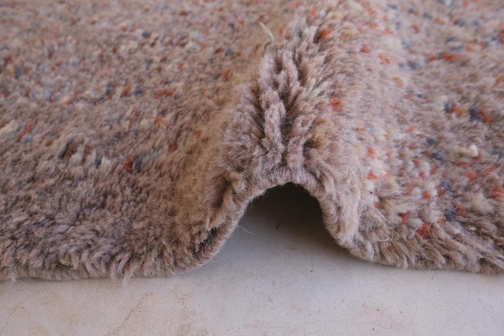 Moroccan Beni Mrirt Taupe Wool Rug 6.6 x 3.4 ft / 200 x 104 cm - Surcoma