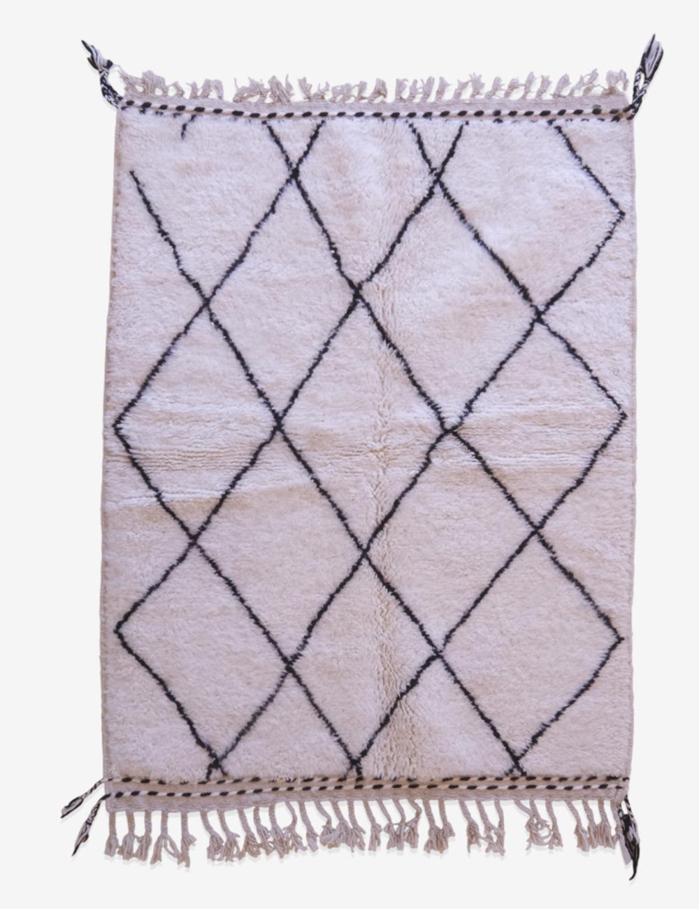 Handmade Beni Ourain Rug 5.9 x 4.3 ft / 181 x 133 cm