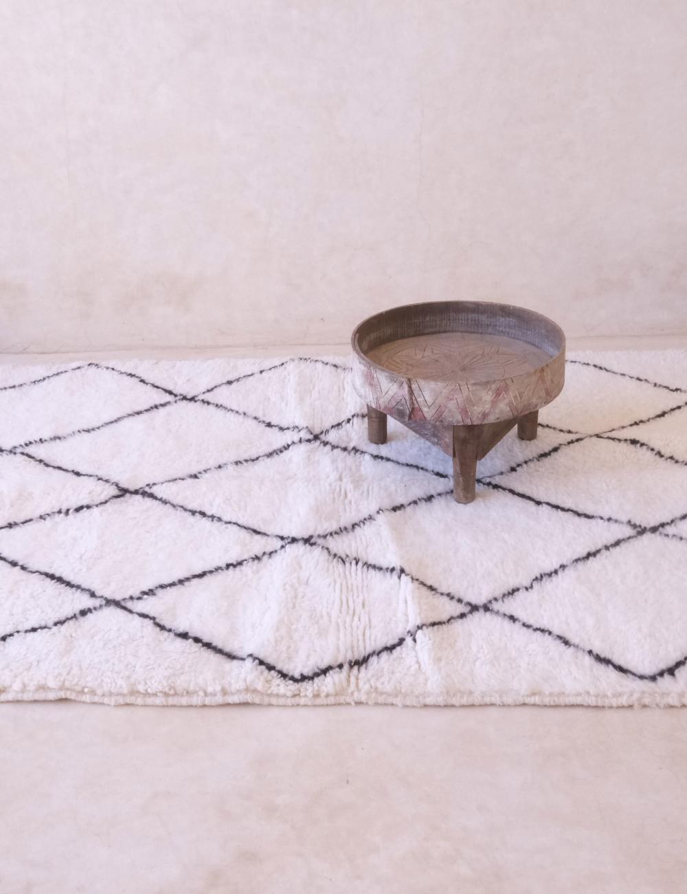 Handmade Beni Ourain Rug 5.9 x 4.3 ft / 181 x 133 cm