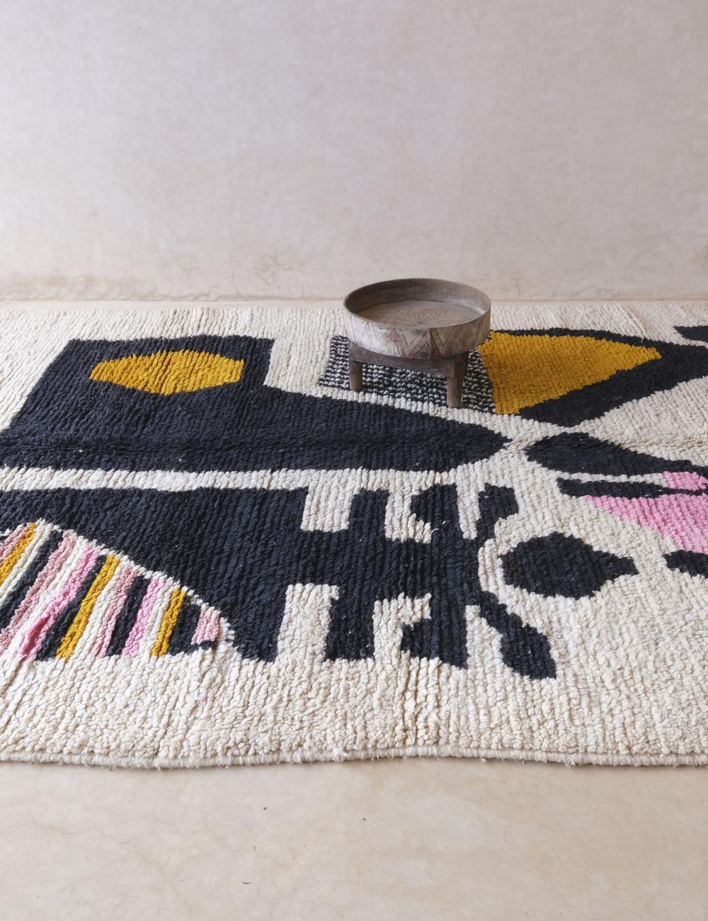 Handmade Moroccan Area Rug 9.5 x 6.6 ft / 291 x 204 cm - Surcoma