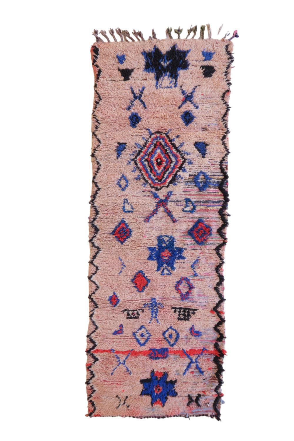 Handmade Tribal Runner Rug 5.7 x 3.2 ft / 175 x 100 cm - Surcoma