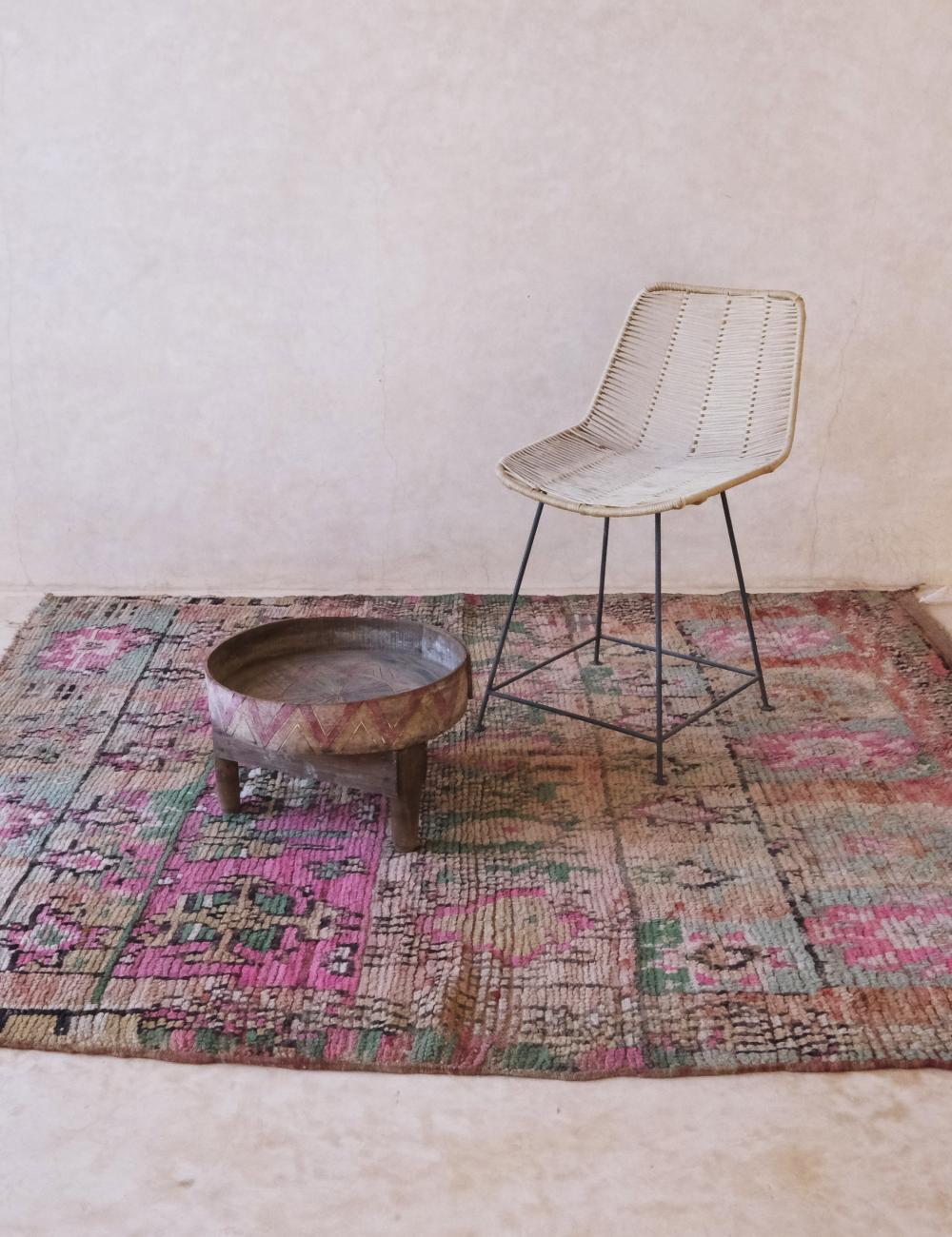 Vintage Moroccan Rug 6.6 x 5.8 ft / 201 x 178 cm