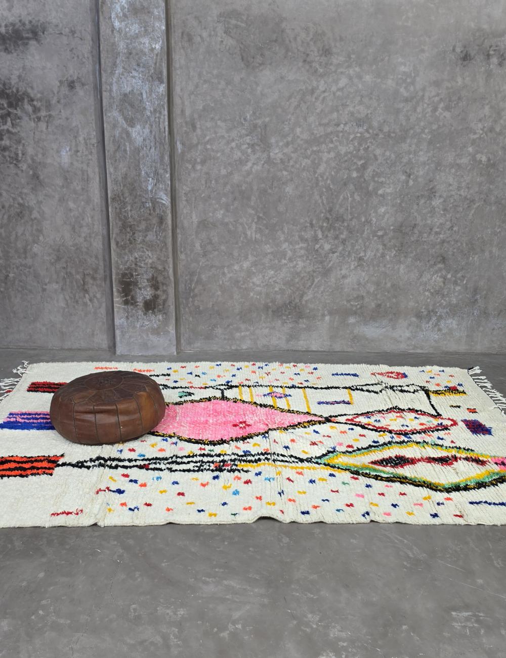 Handwoven Colorful Azilal Rug 9.8 x 6.2 ft / 300 x 190 cm