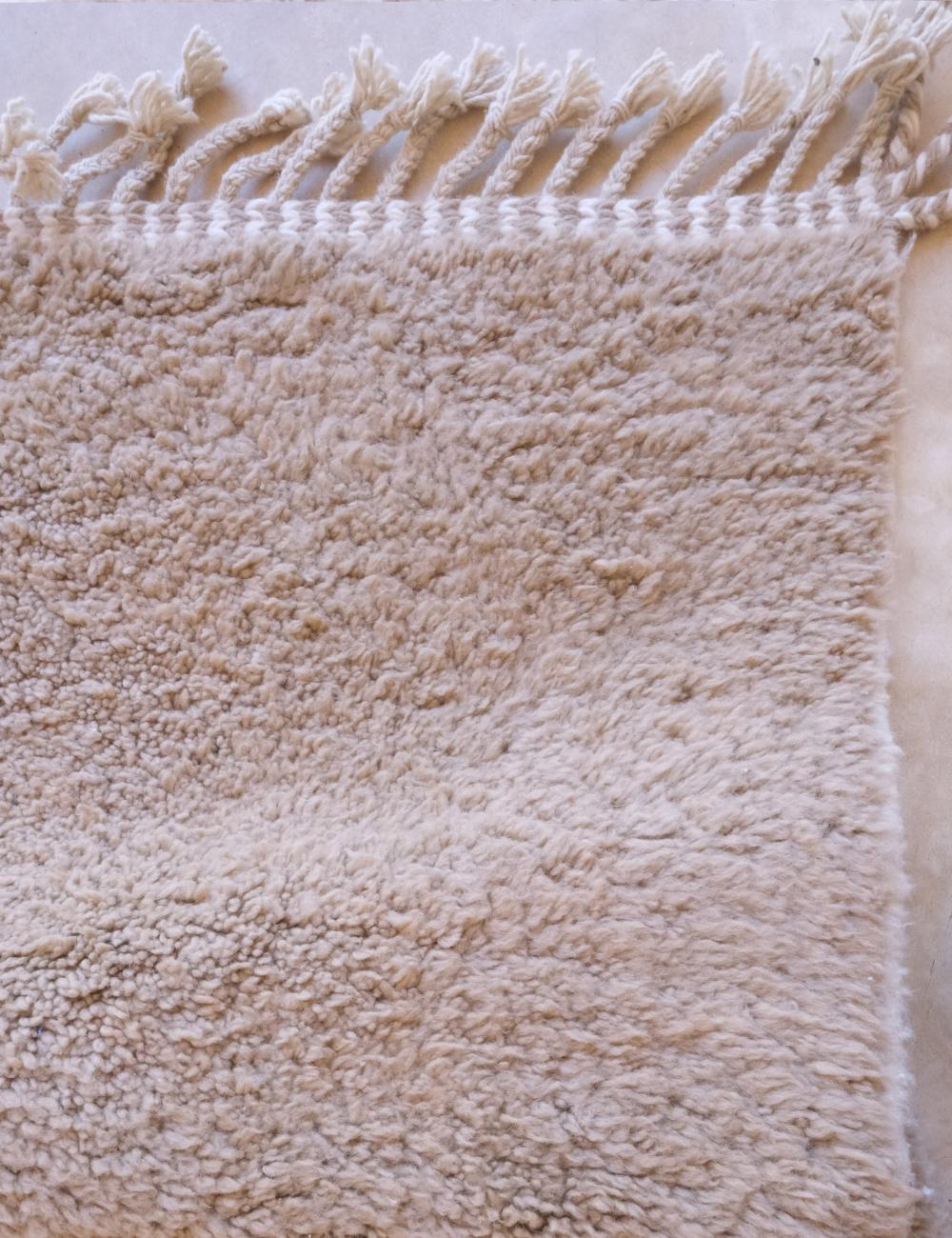 Handwoven Moroccan Tan Wool Rug 11.5 x 8.1 ft / 350 x 248 cm