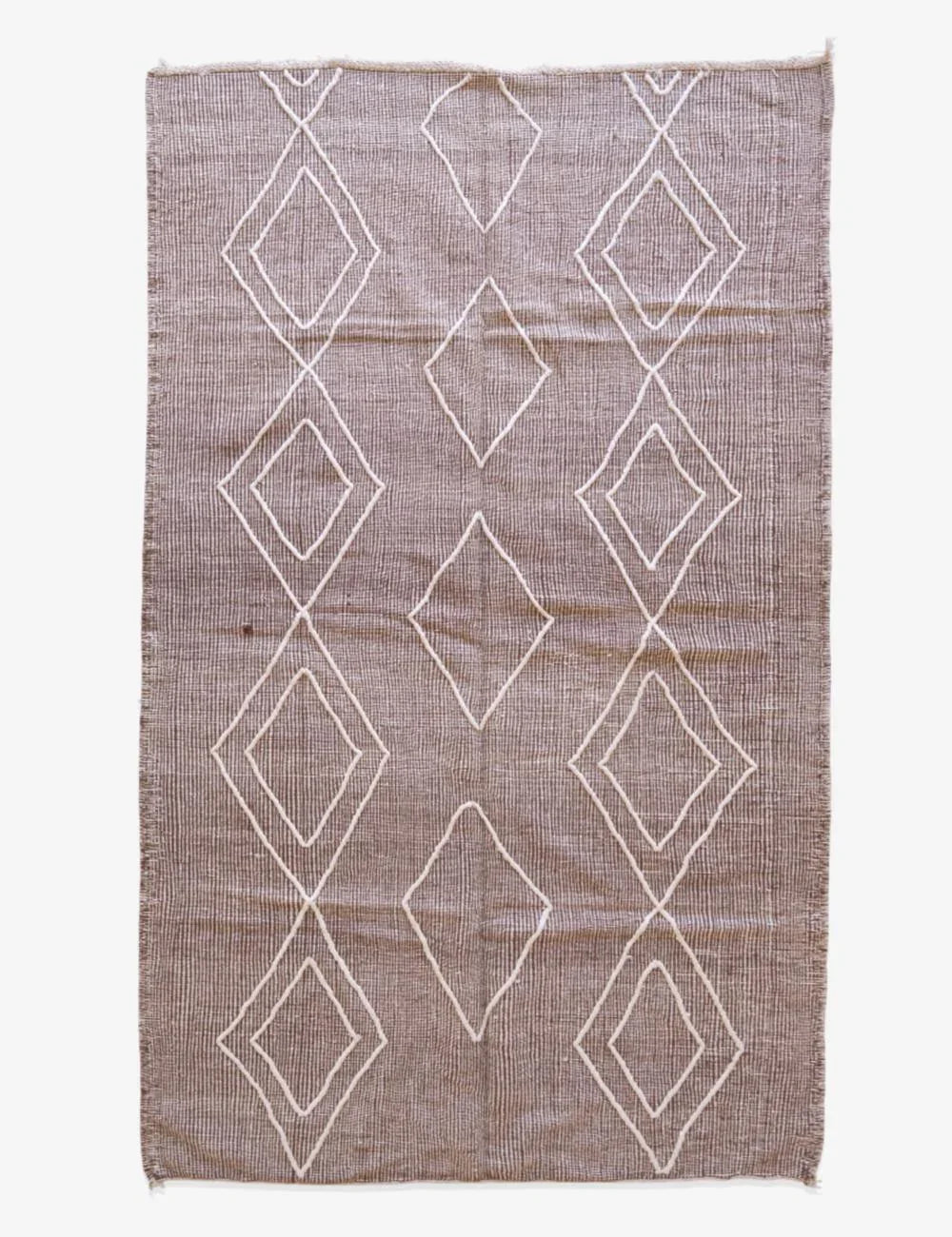 Kilim Beni Ourain Moroccan Rug 10.4 x 6.2 ft / 317 x 190 cm - Surcoma