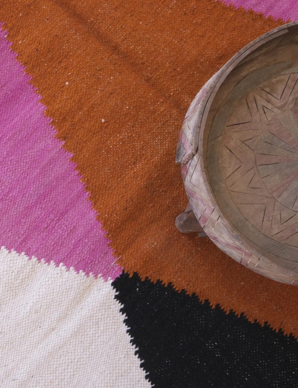 Kilim Moroccan Flatweave Rug 6.3 x 5.1 ft / 192 x 157 cm