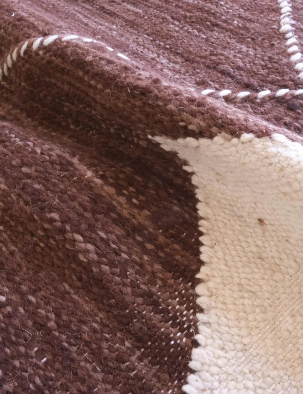 Brown Kilim Moroccan Rug 10 x 6.5 ft / 305 x 200 cm - Surcoma