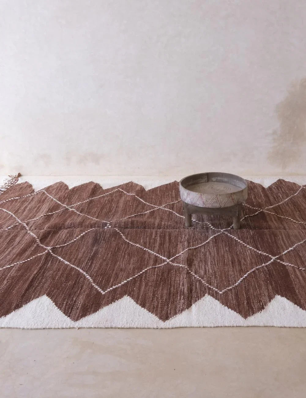 Brown Kilim Moroccan Rug 10 x 6.5 ft / 305 x 200 cm - Surcoma