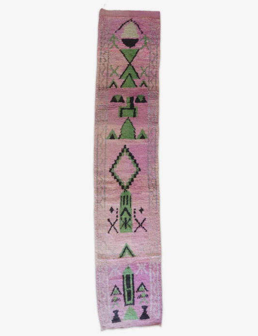 Lavender Purple Runner Wool Rug 12.7 x 2.5 ft / 388 x 79 cm - Surcoma