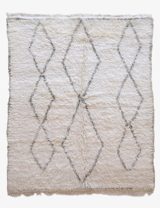 Marmoucha Moroccan Wool Rug 7.2 x 6 ft / 219 x 184 cm - Surcoma