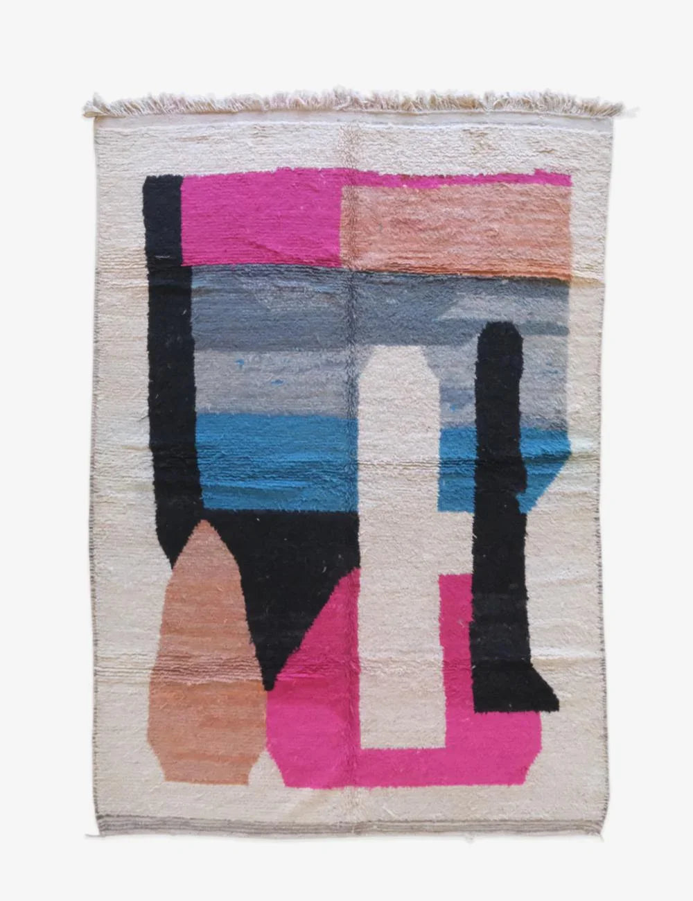 Moroccan Abstract Boujad Wool Rug 9.9 x 6.5 ft / 303 x 200 cm - Surcoma