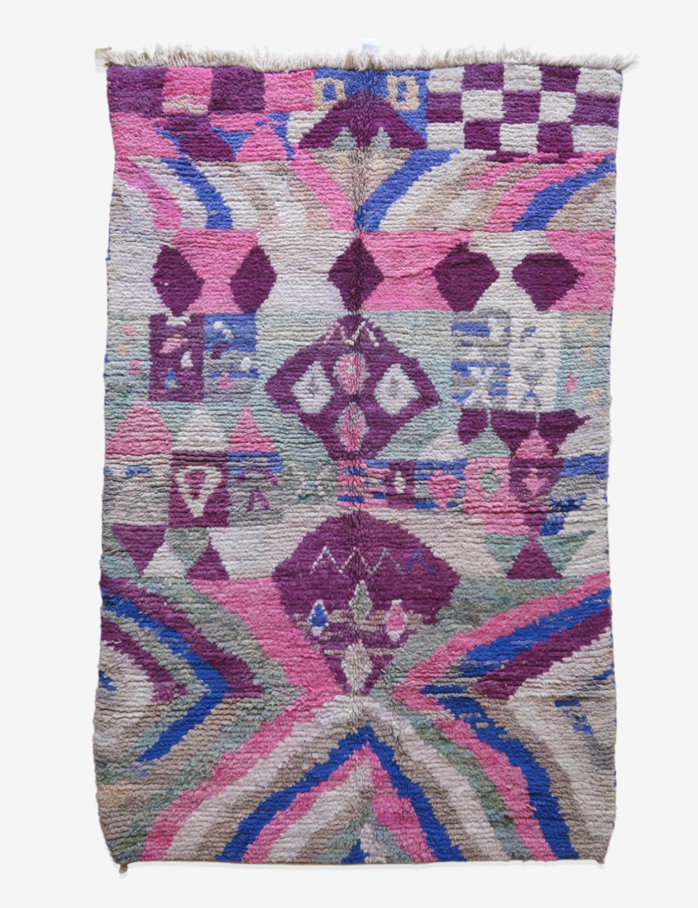 Moroccan Abstract Wool Rug 8.1 x 5.1 ft / 247 x 157 cm - Surcoma