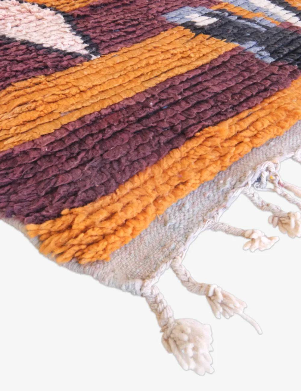Moroccan Abstract Wool Rug 11.5 x 6.2 ft / 351 x 191 cm - Surcoma