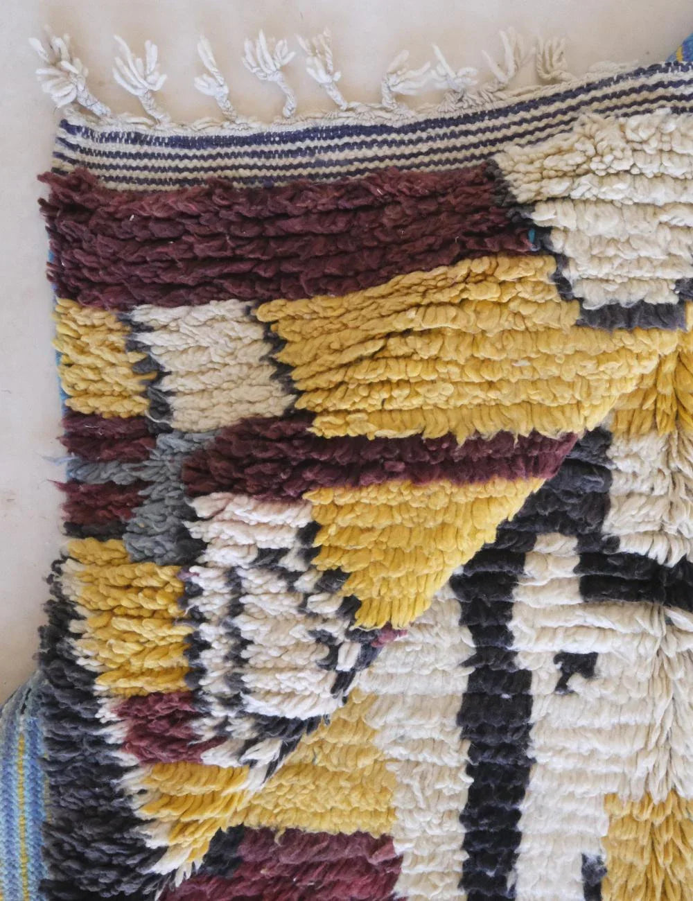 Moroccan Abstract Wool Rug 11.5 x 6.2 ft / 351 x 191 cm - Surcoma