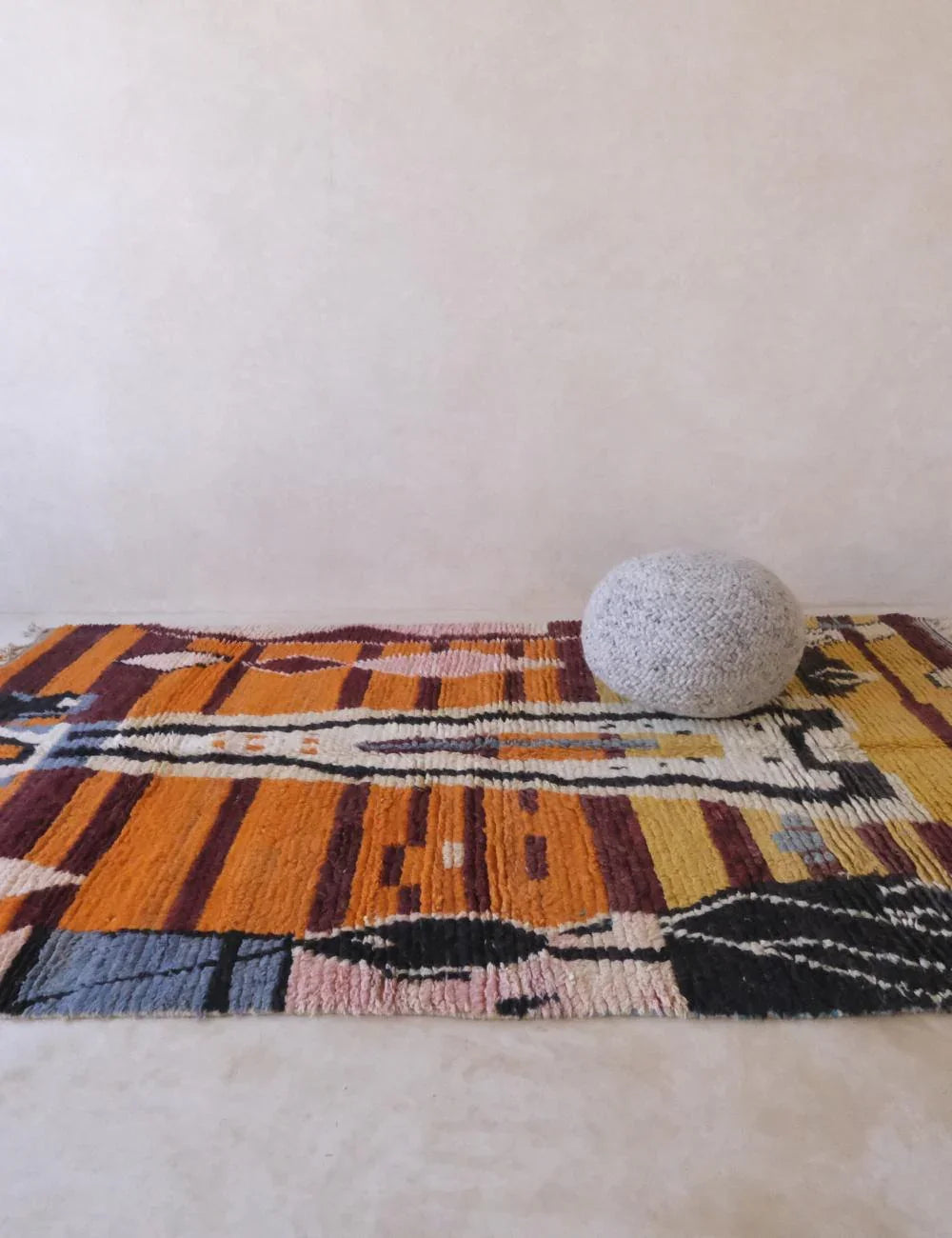 Moroccan Abstract Wool Rug 11.5 x 6.2 ft / 351 x 191 cm - Surcoma