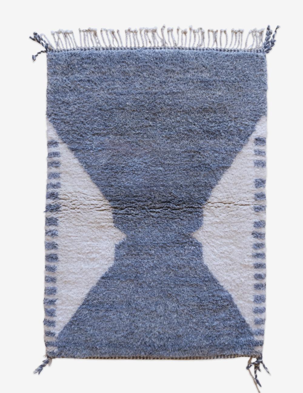 Moroccan Beni Mrirt Wool Rug 5.4 x 3.7 ft / 164 x 114 cm - Surcoma