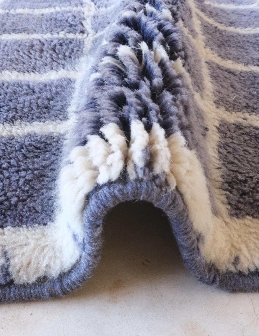 Customized Moroccan Luxury Blue Mrirt Rug - Surcoma