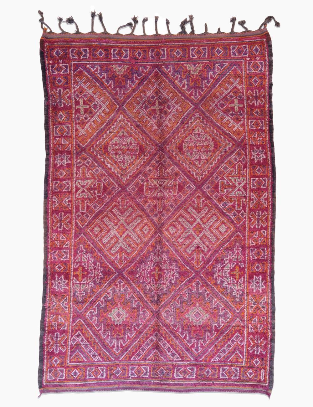 Moroccan Berry Pink Beni MGuild Rug 11.1 x 6.7 ft / 338 x 207 cm - Surcoma
