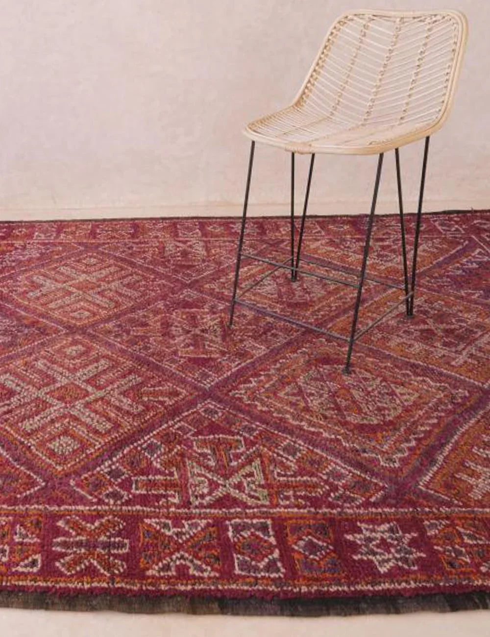 Moroccan Berry Pink Beni MGuild Rug 11.1 x 6.7 ft / 338 x 207 cm - Surcoma