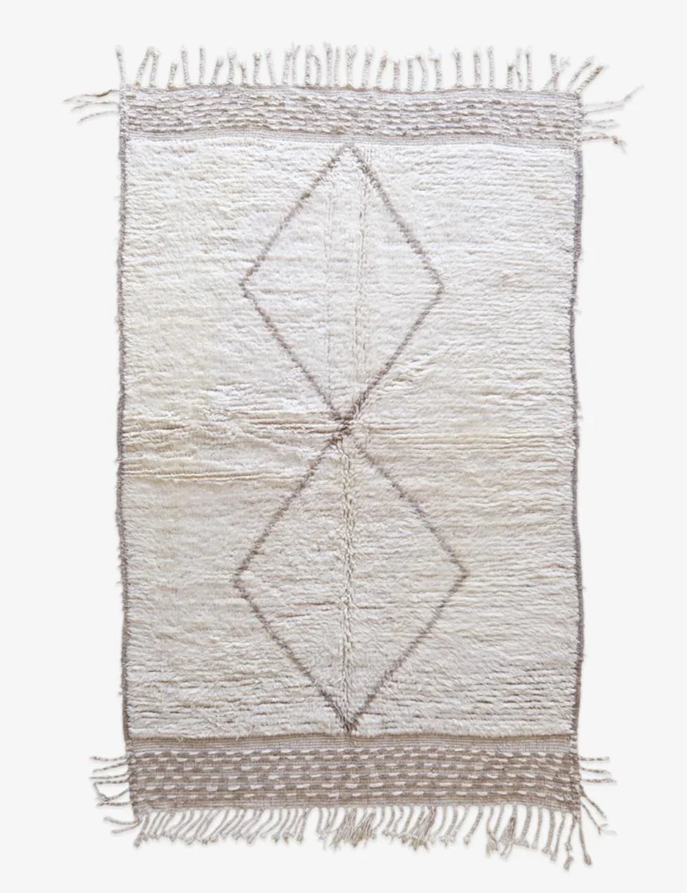 Moroccan Beni Ourain Rug 7.8 x 4.7 ft / 238 x 146 cm - Surcoma