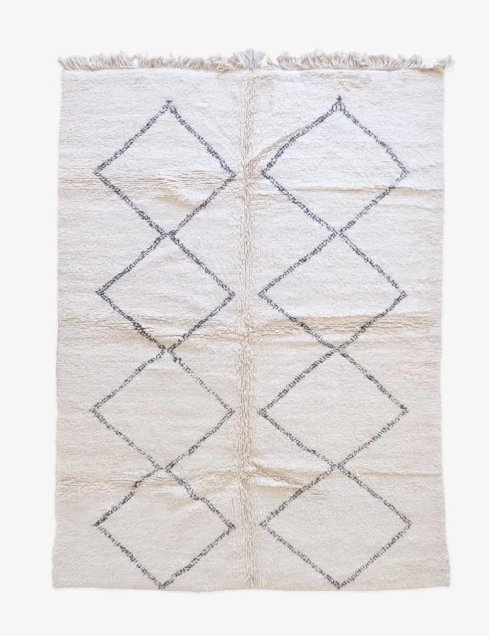 Moroccan Beni Ourain Wool Rug 9.3 x 6.7 ft / 283 x 207 cm - Surcoma