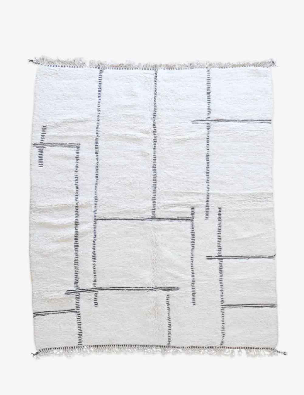 Moroccan Beni Ourain Wool Rug 11.4 x 8.4 ft / 346 x 258 cm - Surcoma
