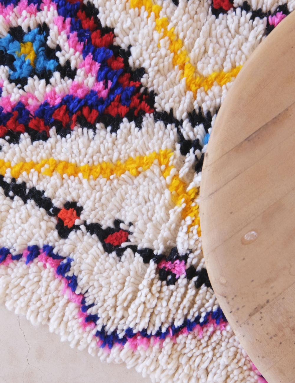 Berber Neon Design Rug 7.2 x 2.1 ft / 219 x 64 cm