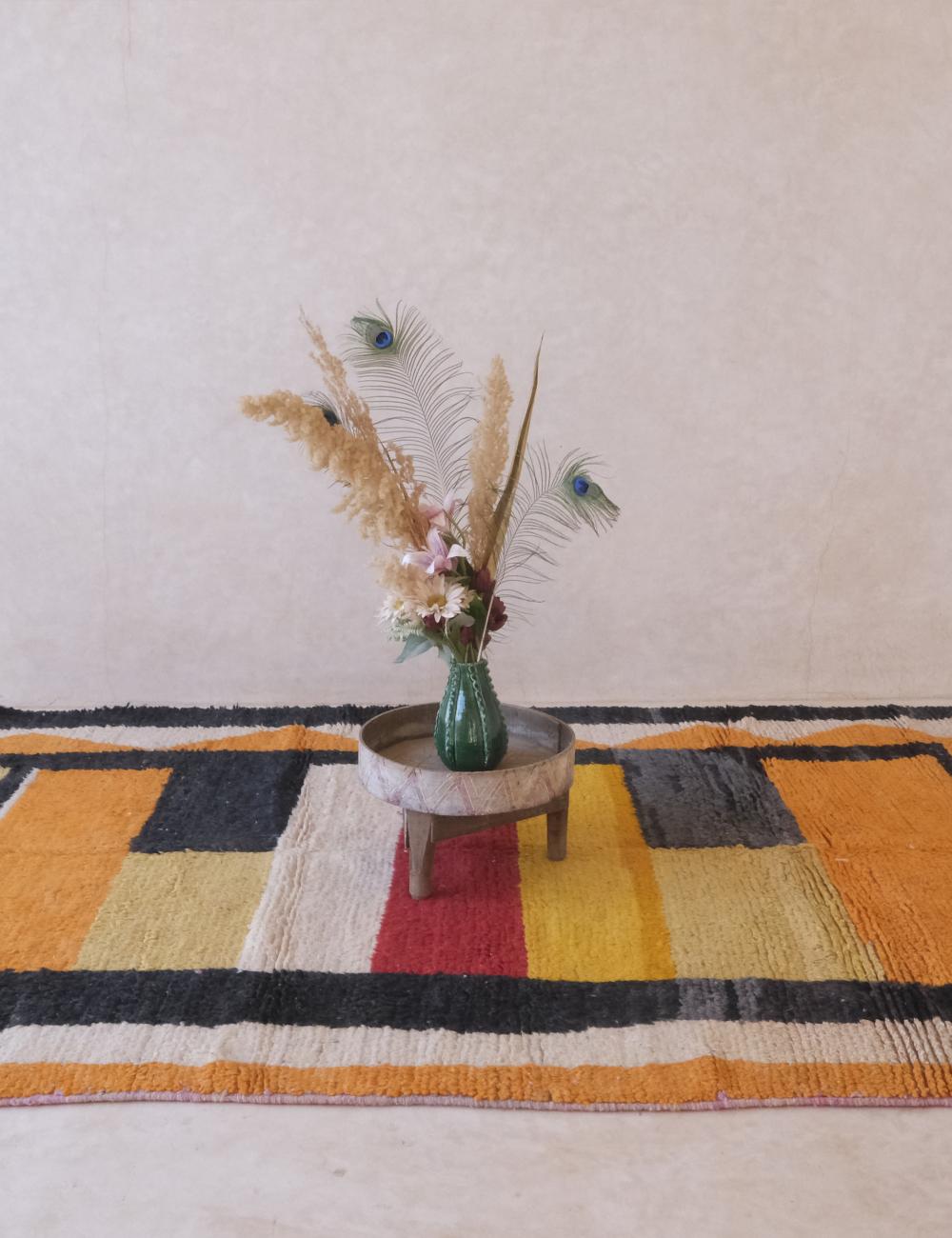 Moroccan Bold Stripes Wool Rug 8.9 x 6 ft / 271 x 183 cm