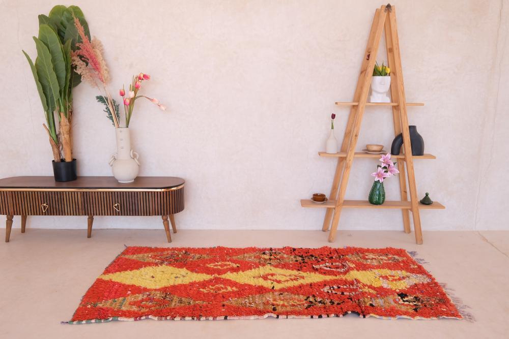 Upcycled Moroccan Rug 7.7 x 3.4 ft / 234 x 106 cm - Surcoma