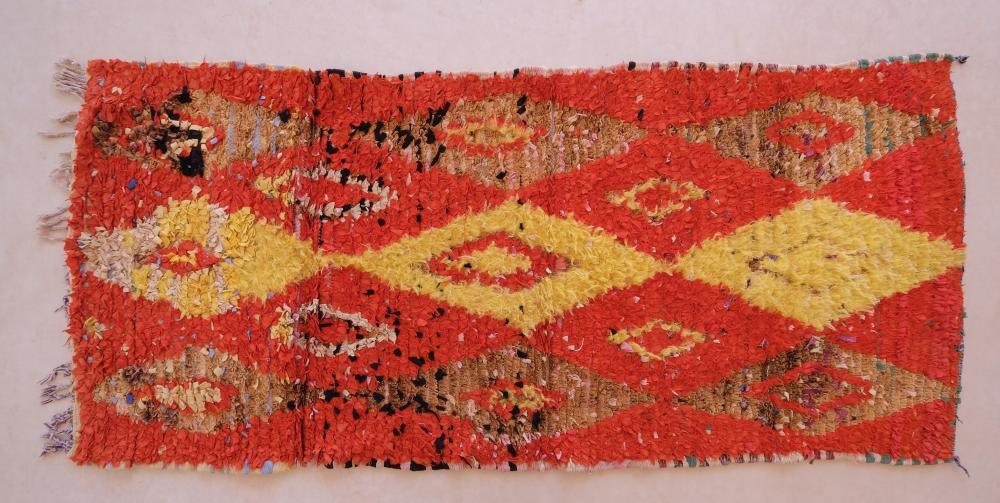 Upcycled Moroccan Rug 7.7 x 3.4 ft / 234 x 106 cm - Surcoma
