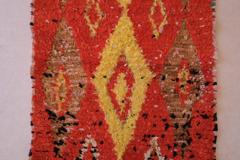 Upcycled Moroccan Rug 7.7 x 3.4 ft / 234 x 106 cm - Surcoma