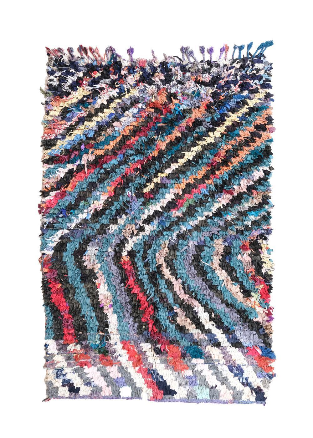 Moroccan Boucherouite Rug 7.7 x 5.1 ft / 234 x 158 cm - Surcoma
