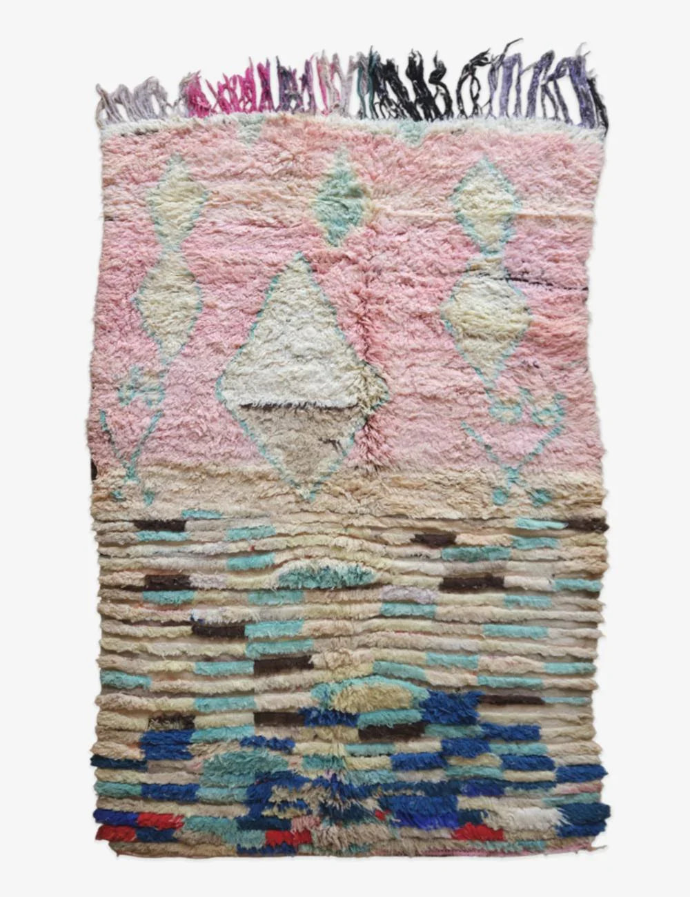 Moroccan Boujaad Abstract Rug 8.1 x 4.9 ft / 248 x 150 cm - Surcoma