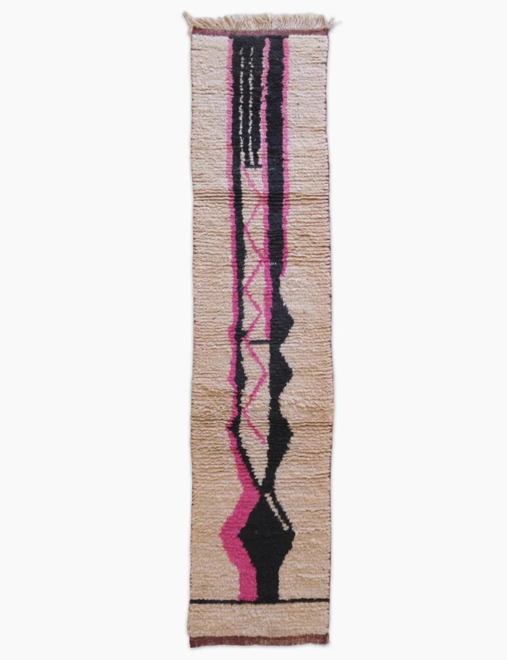 Modern Moroccan Boujaad Runner Rug 10.4 x 2.3 ft / 318 x 70 cm - Surcoma