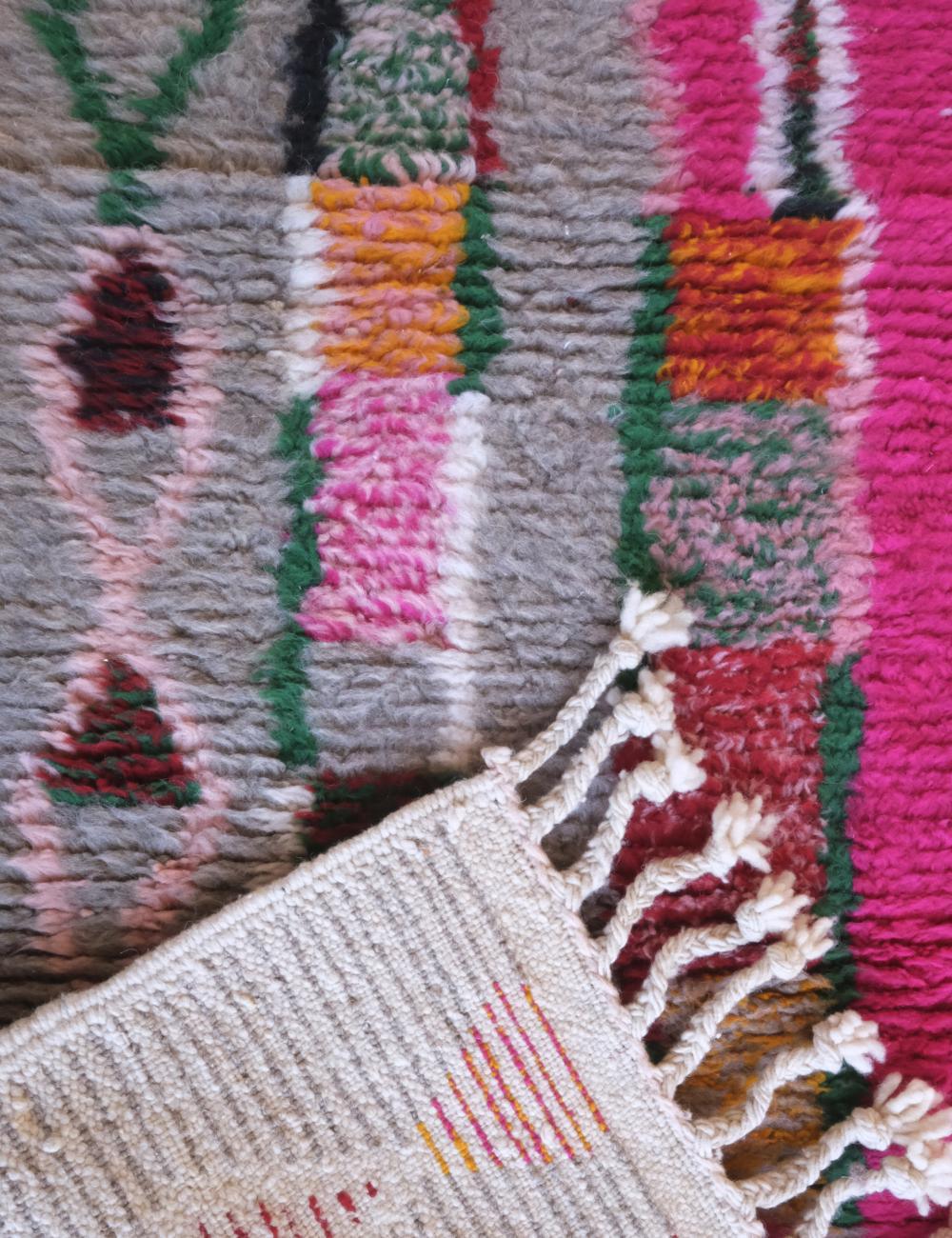 Moroccan Boujaad Runner Rug 12.5 x 2.6 ft / 380 x 80 cm - Surcoma