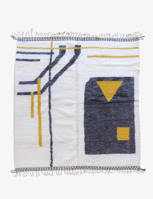 Moroccan Boujaad Wool Rug 7.8 x 7 ft / 237 x 214 cm - Surcoma