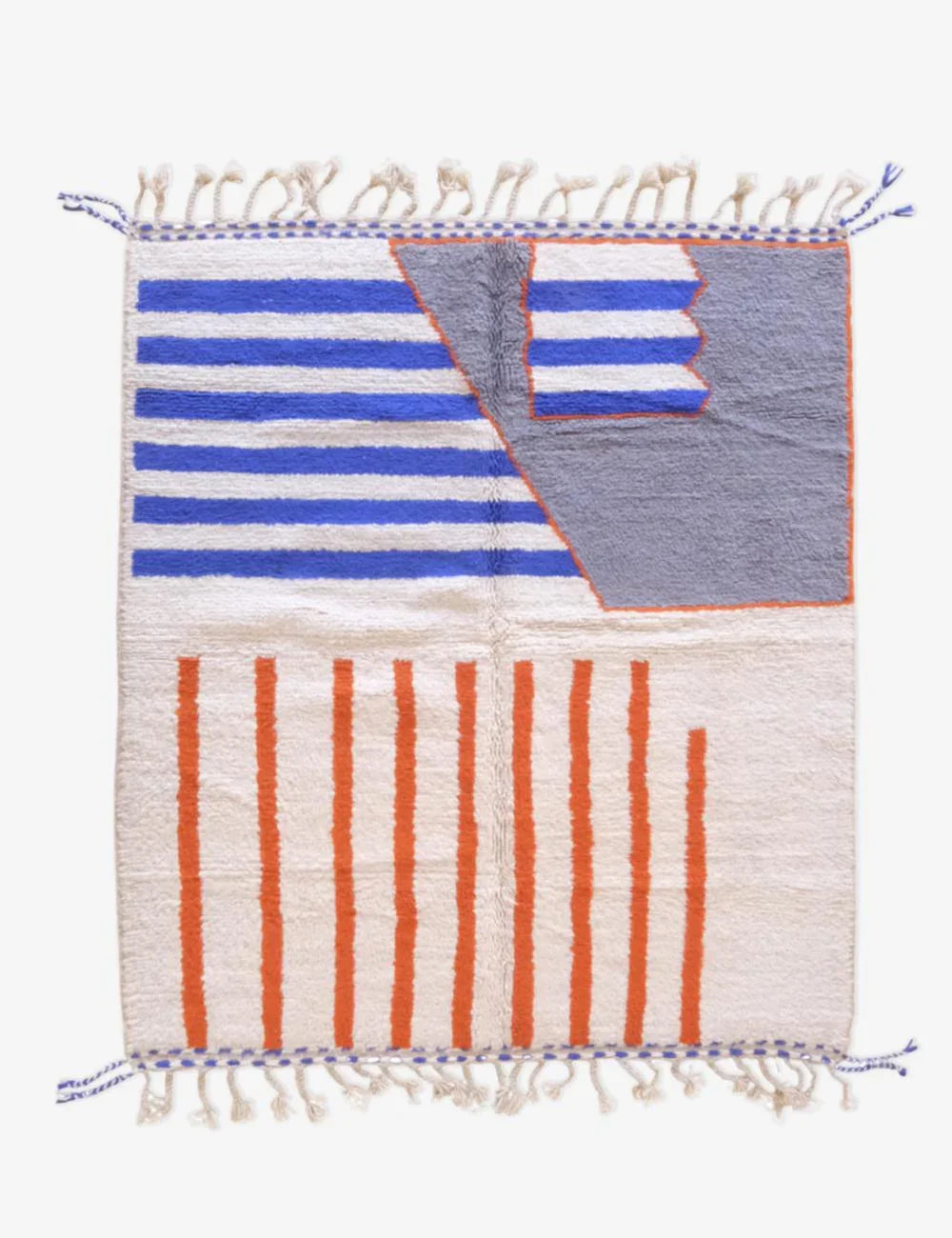 Modern Moroccan Wool Rug 7 x 6.1 ft / 212 x 187 cm - Surcoma