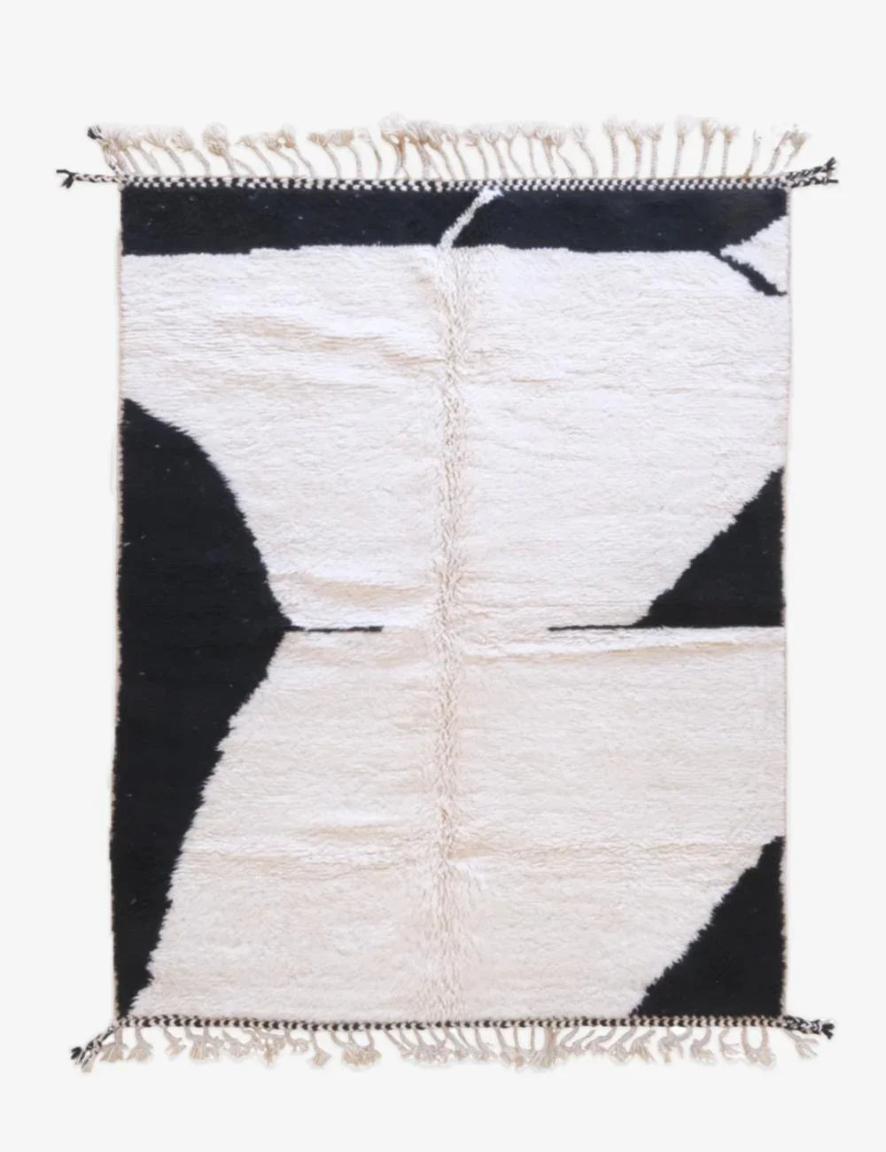 Contemporary Black and White Rug 7.7 x 6 ft / 234 x 184 cm - Surcoma