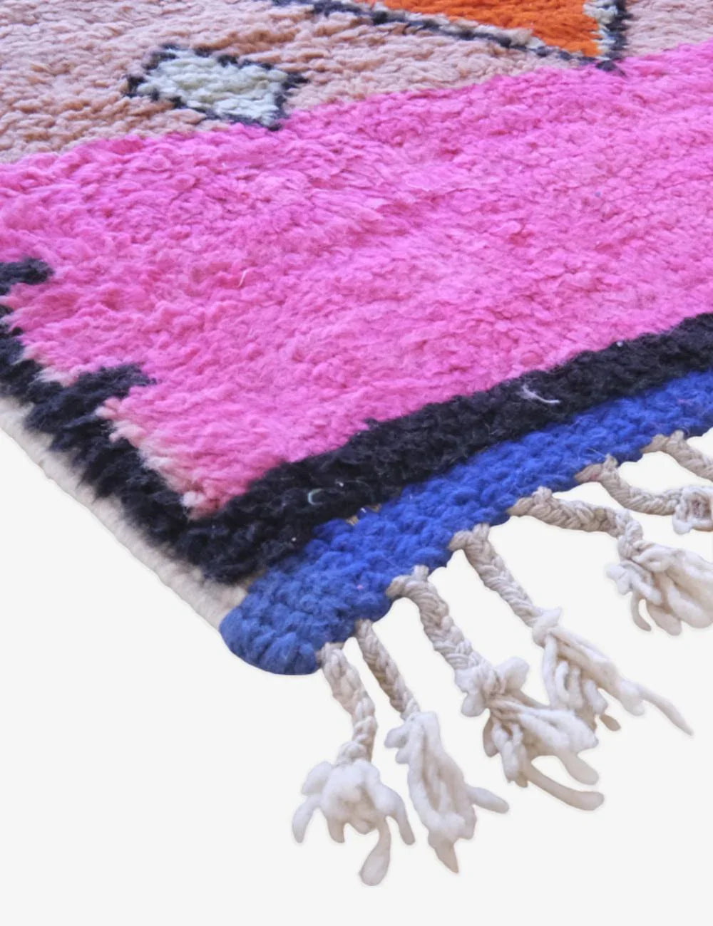 Handwoven Moroccan Colorful Rug 7.3 x 6.9 ft / 222 x 211 cm - Surcoma