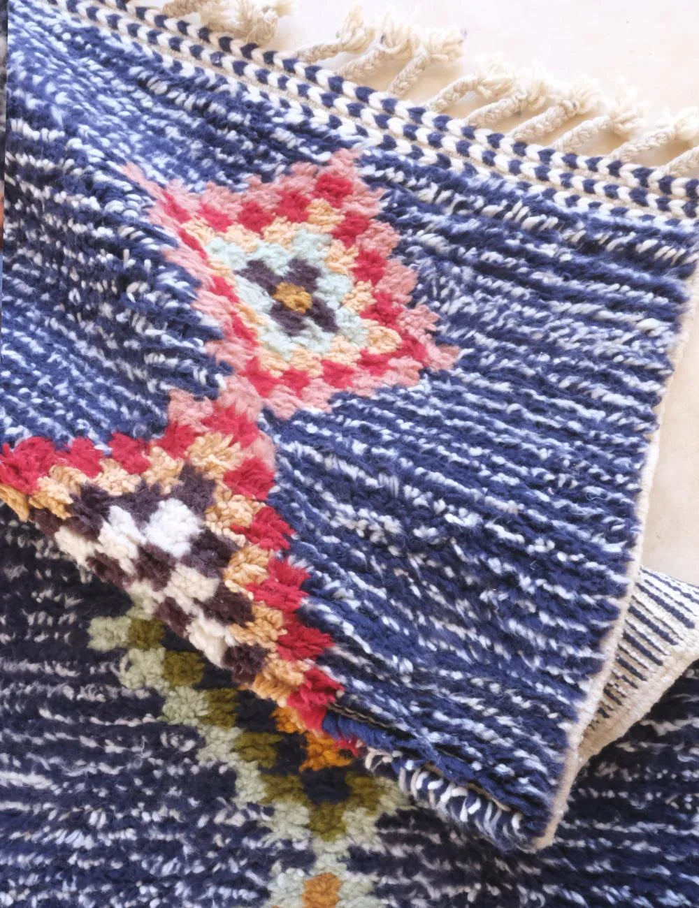 Moroccan Berber Wool Rug 8.9 x 7.4 ft / 270 x 227 cm - Surcoma