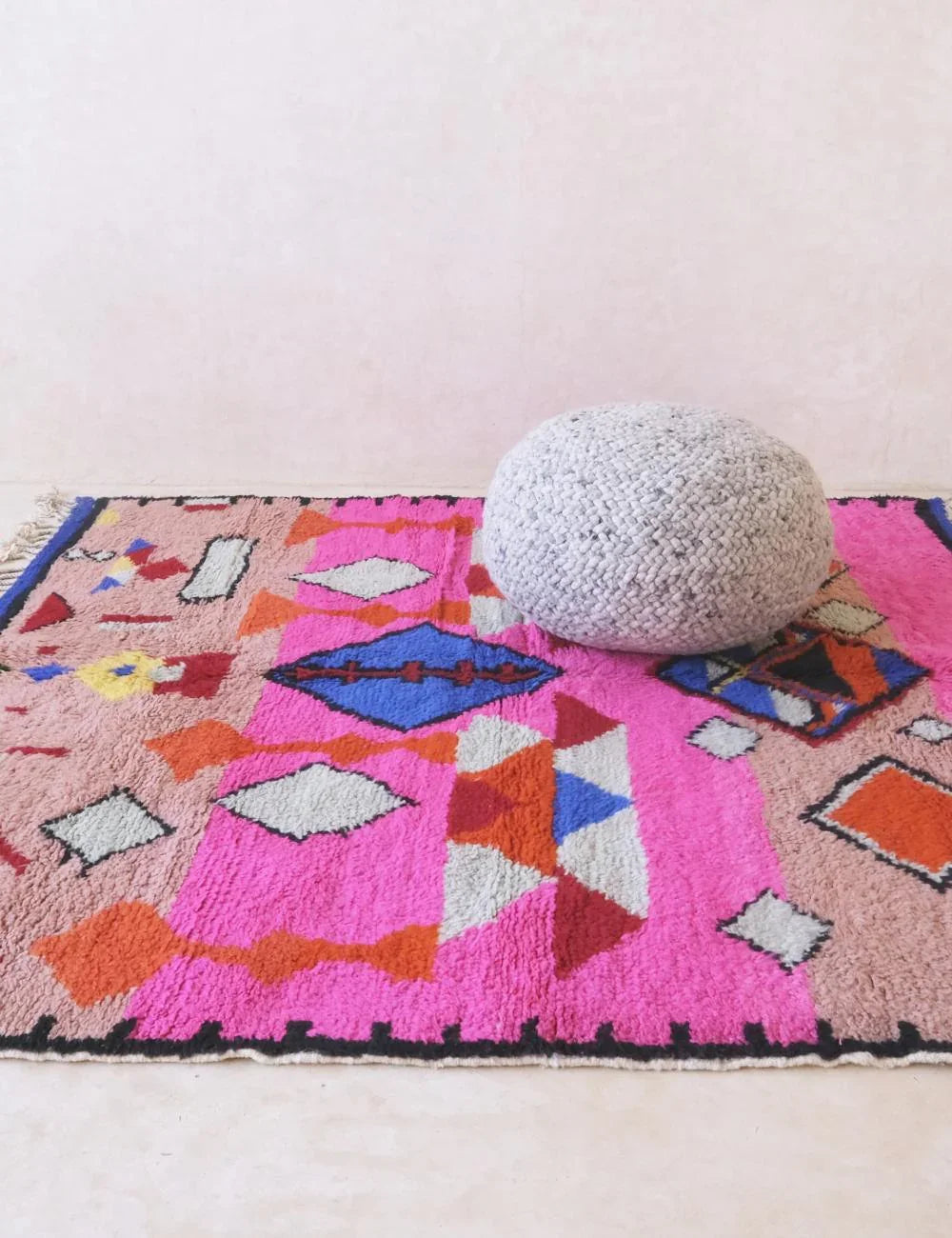 Handwoven Moroccan Colorful Rug 7.3 x 6.9 ft / 222 x 211 cm - Surcoma