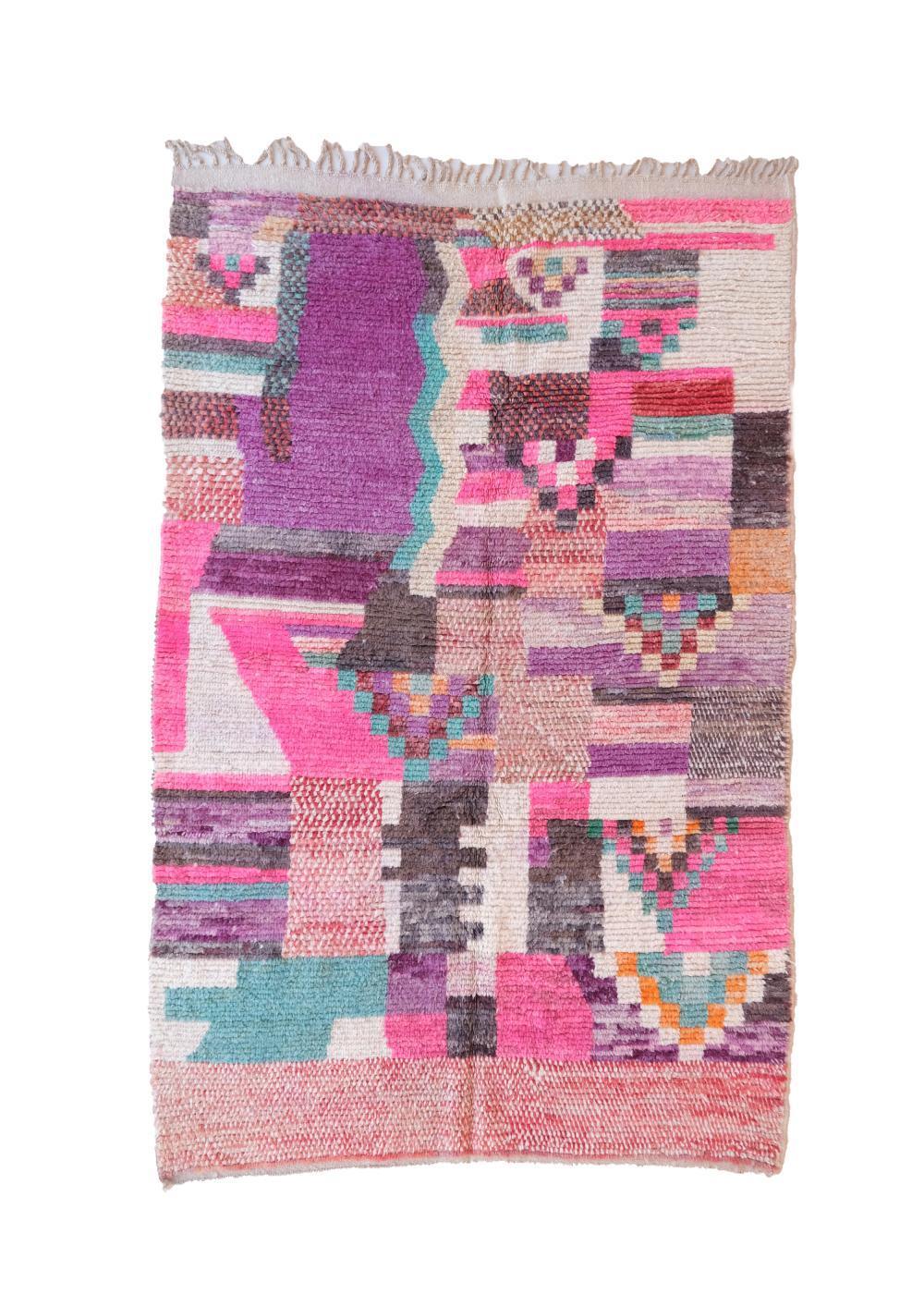 Moroccan Modern Boujad Wool Rug 8.1 x 5.2 ft / 248 x 161 cm - Surcoma