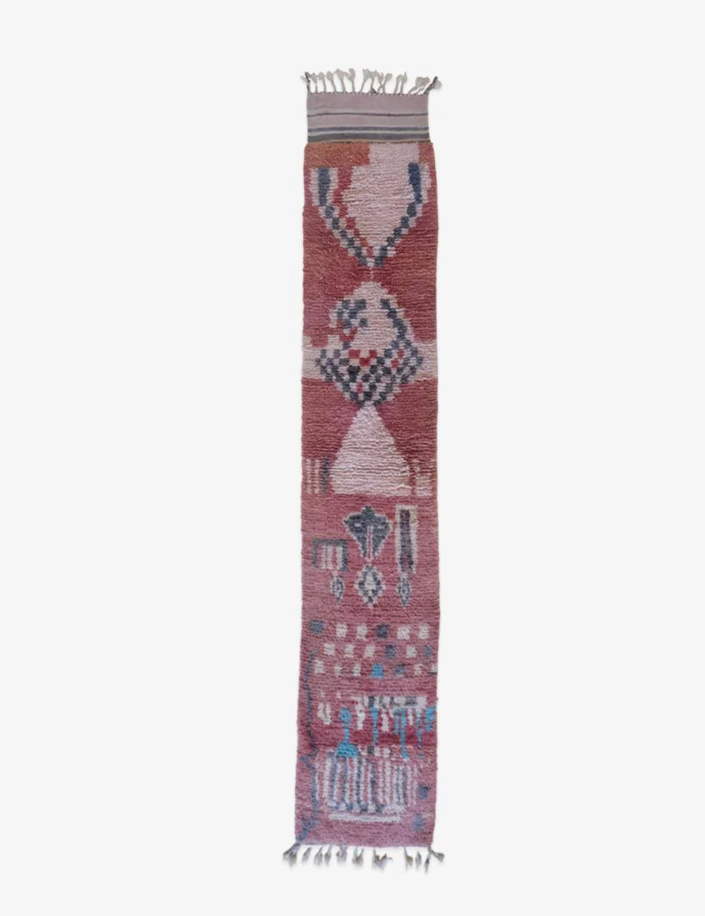 Moroccan Boujad Runner Rug 13.5 x 2.5 ft / 412 x 78 cm - Surcoma