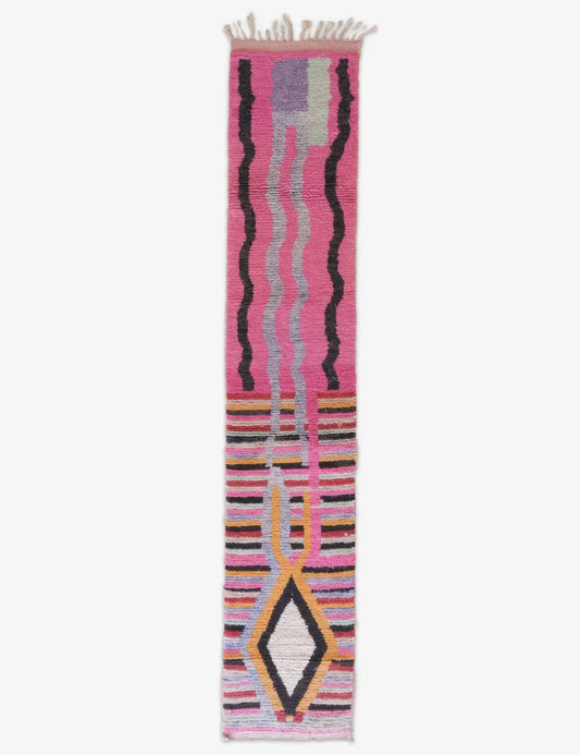 Moroccan Carpet Runner Rug 11.5 x 2.3 ft / 350 x 71 cm - Surcoma