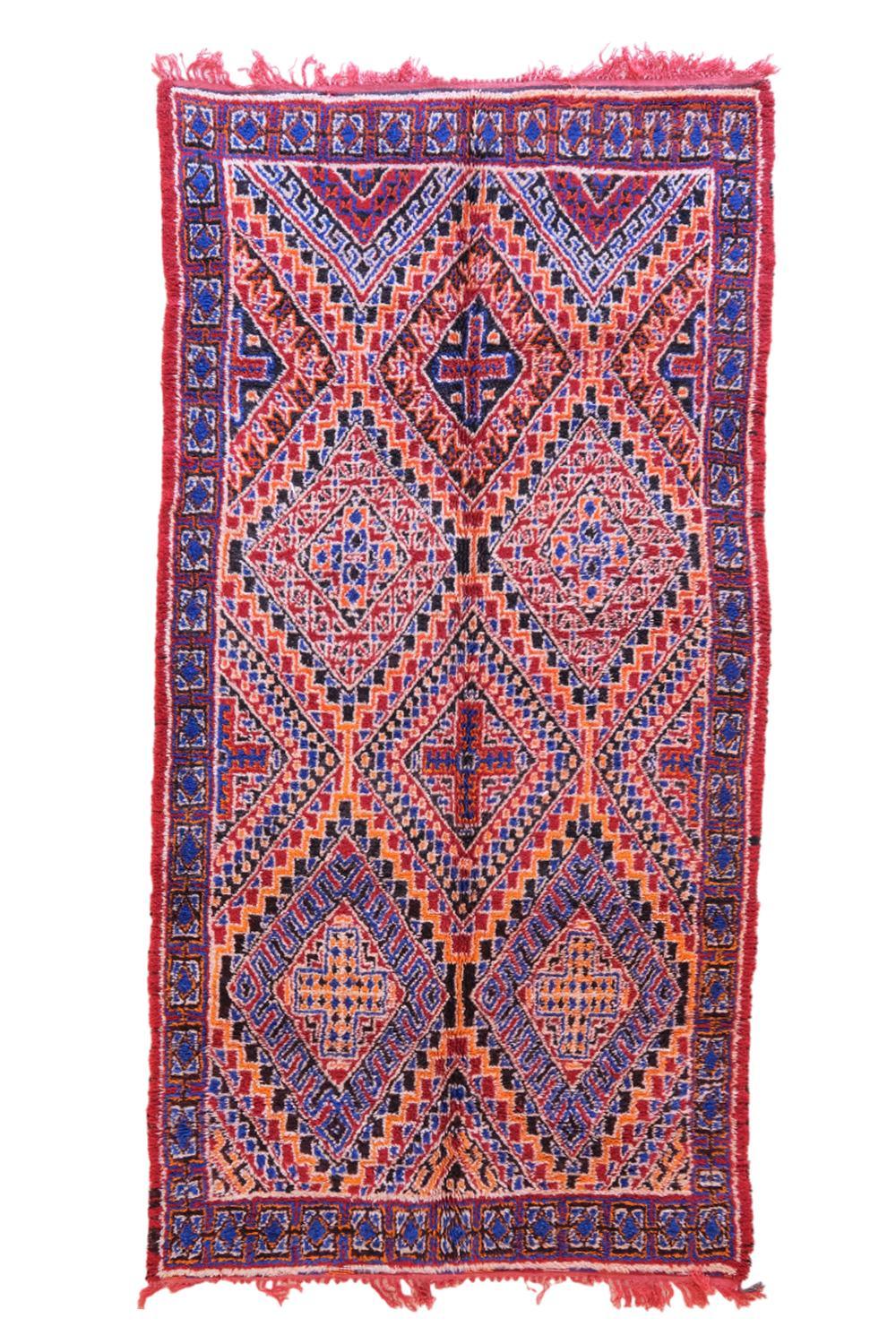 Moroccan Collectible Beni M'Guild Rug 11.9 x 5.9 ft / 364 x 180 cm - Surcoma