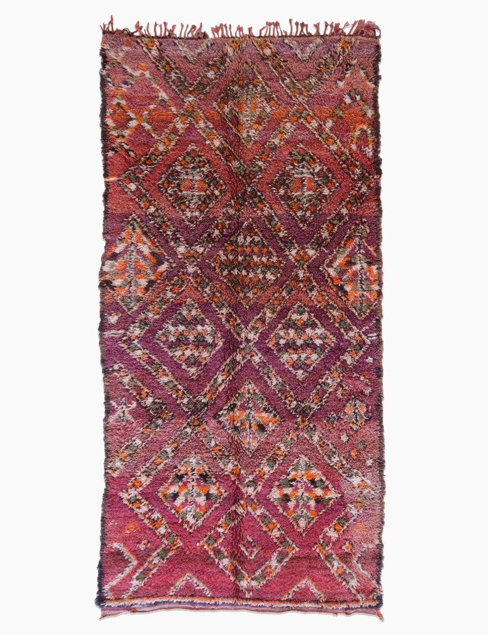 Deep Berry Moroccan Rug 11 x 5 ft / 335 x 155 cm - Surcoma